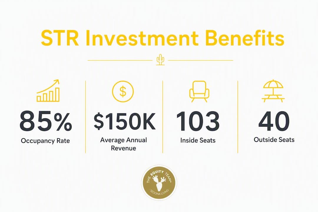 Infographic showing key short-term rental investment stats
