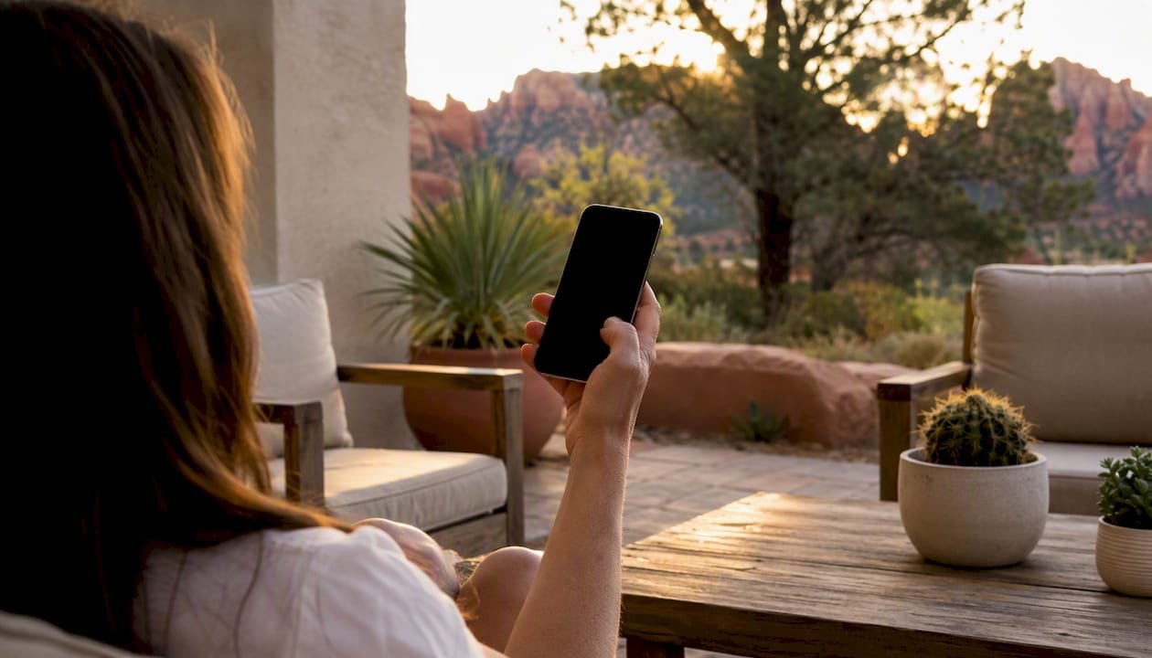 Host documenting booking extension on smartphone