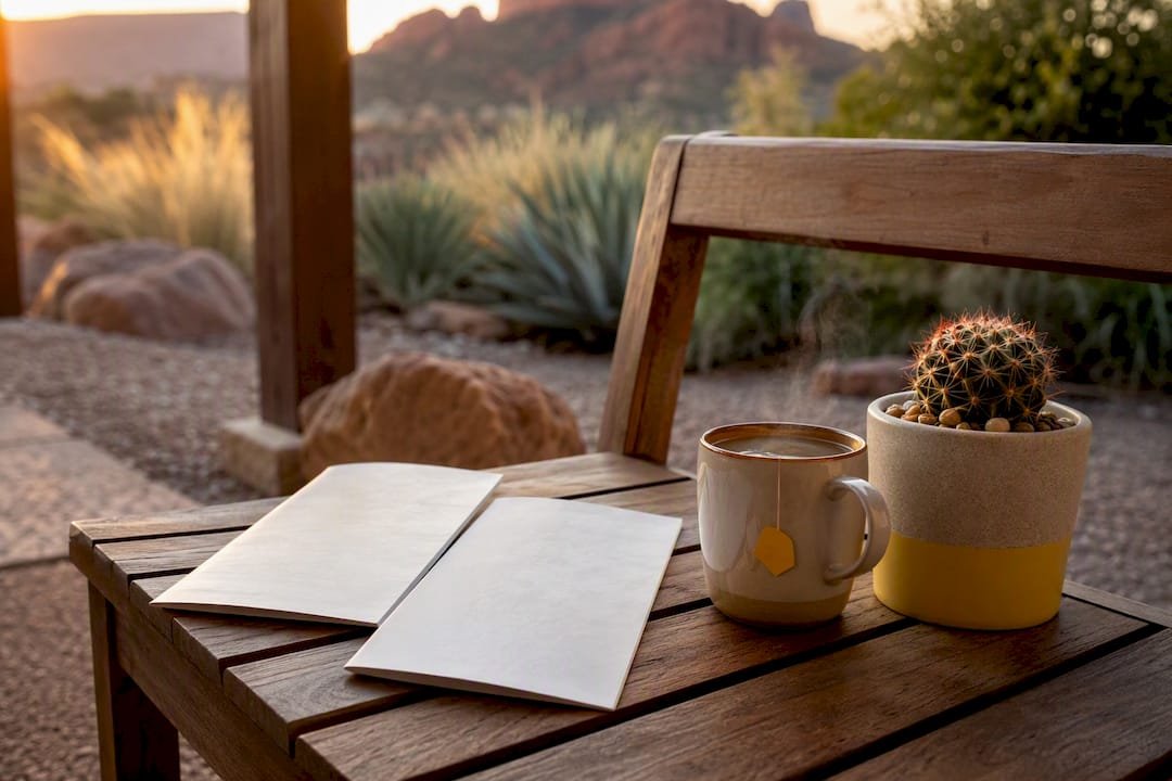 Table with parking map and house rules papers