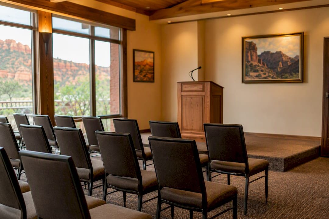 Empty Sedona HOA meeting room interior