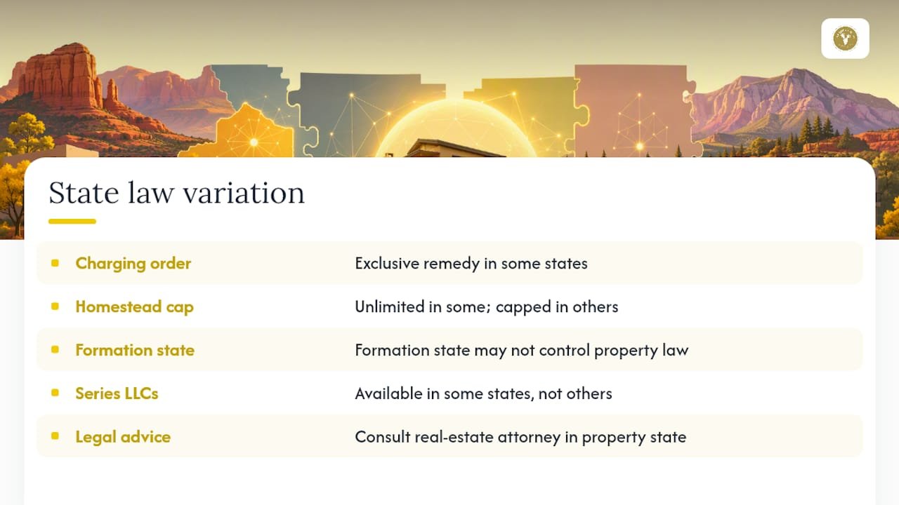 Asset Protection Laws Vary More by State Than People Expect — overview diagram